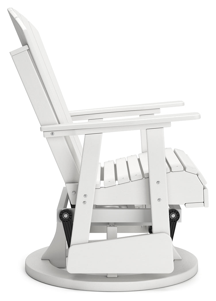 Hyland wave White Outdoor Swivel Glider Chair - P111-820