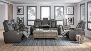 HyllMont Gray Power Reclining Living Room Set - Gate FurniturePower Reclining Living Room Set