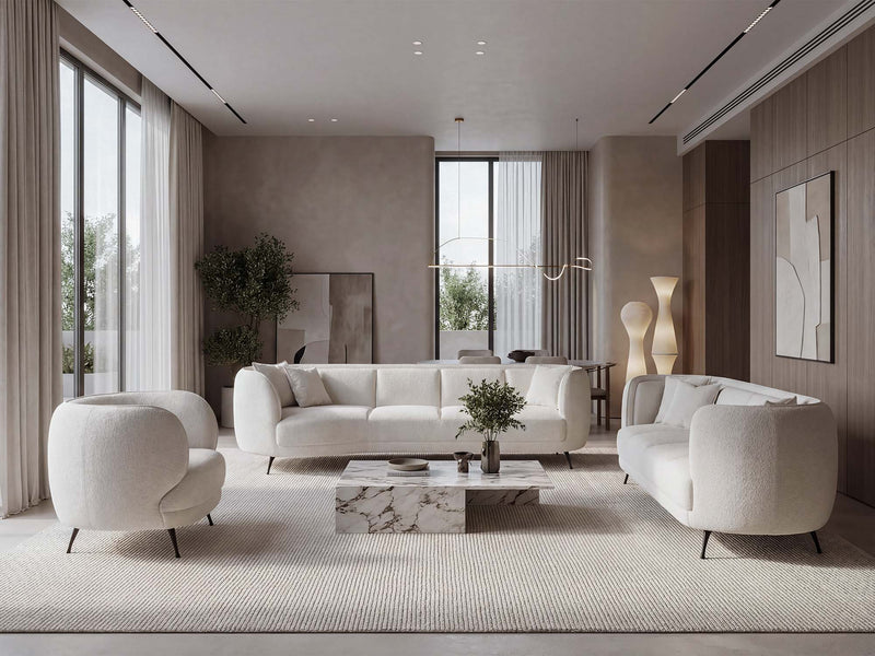 Hypnos 4-pieces (4 Seat Sofa & 3 Seat Sofa & 2 Chair) Livingroom in Grey - 200-ZEN-HYP-GRE-4311