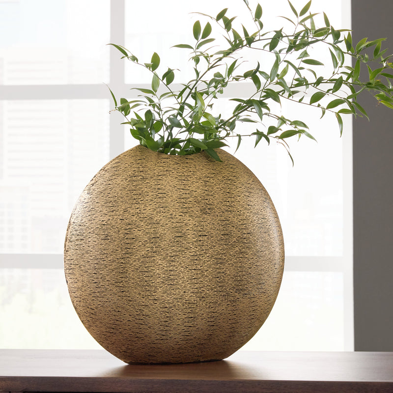 Iansboro Antique Gold Finish Vase - A2000697