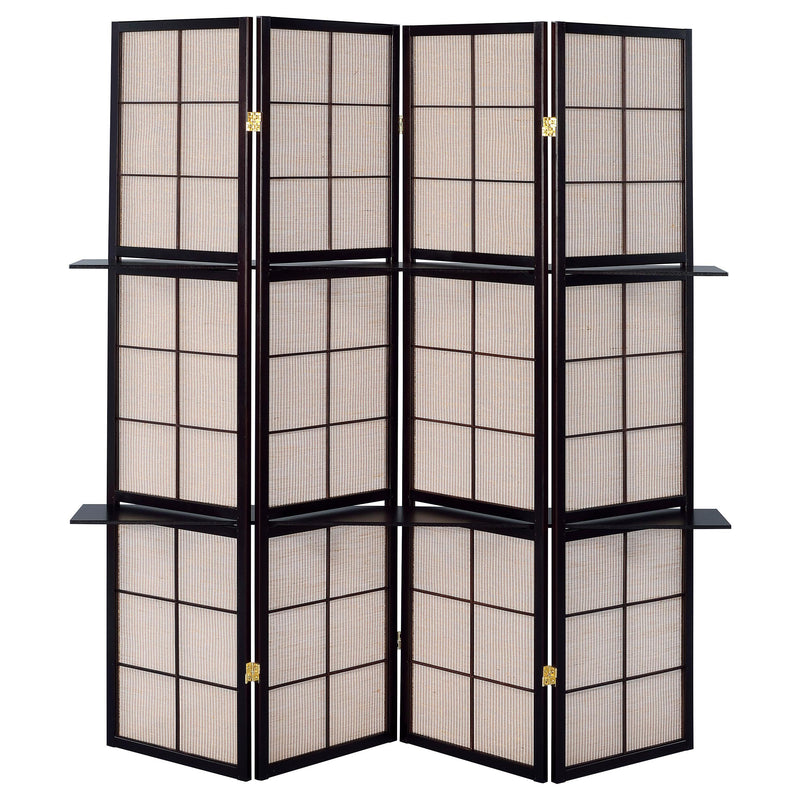Iggy 4-Panel Room Divider Folding Shoji Screen Cappuccino - 900166