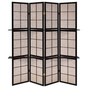 Iggy 4-Panel Room Divider Folding Shoji Screen Cappuccino - 900166