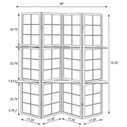 Iggy 4-Panel Room Divider Folding Shoji Screen Cappuccino - 900166
