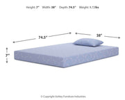 iKidz Ocean Blue Twin Mattress and Pillow - M430HD