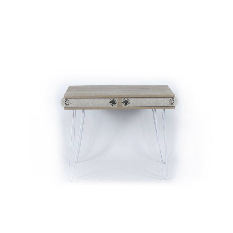 Illia Desk No.2 MT190622 in Oak-White - 790-ILL-MT190622