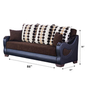 illinois Brown Sleeper Living Room Set - Gate FurnitureLiving Room Set