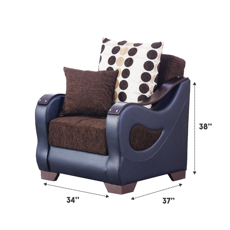 illinois Brown Sleeper Living Room Set - Gate FurnitureLiving Room Set