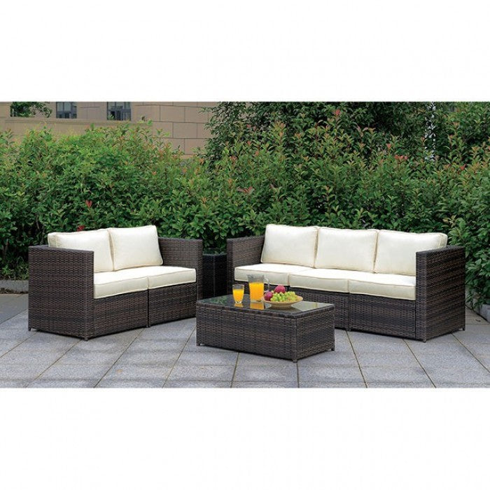 Ilona Brown/Beige Ottoman - CM-OS2136-E