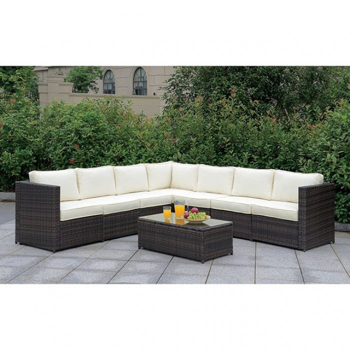 Ilona Brown/Beige Ottoman - CM-OS2136-E