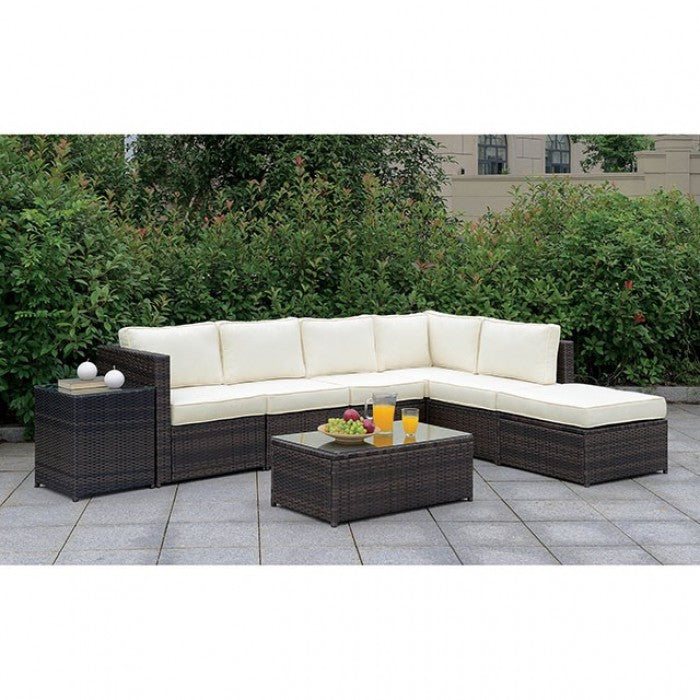 Ilona Brown/Beige Ottoman - CM-OS2136-E