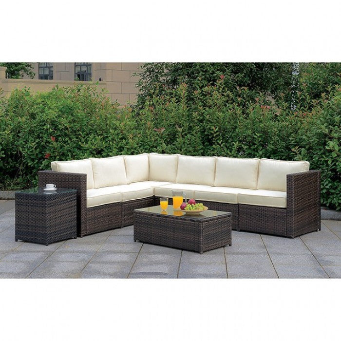 Ilona Brown/Beige Ottoman - CM-OS2136-E