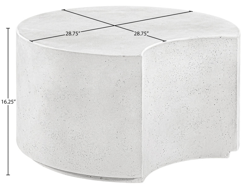 Imperia Concrete Indoor/Outdoor Coffee Table in White - 99060White-CT
