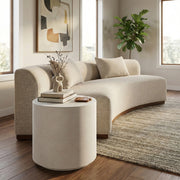 Imperia Concrete Indoor/Outdoor End / Side Table in White - 99060White-ET