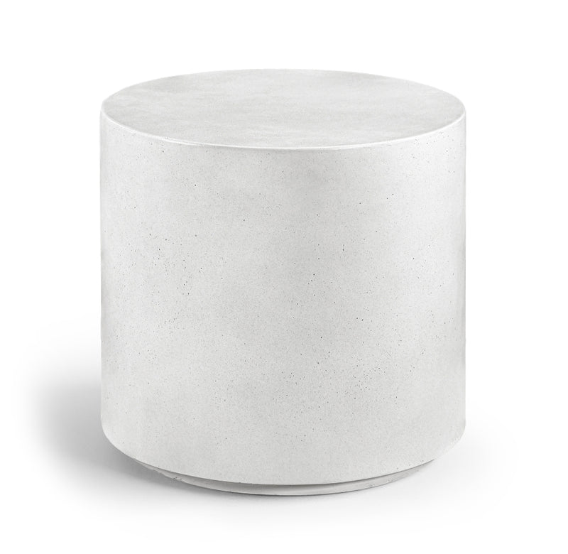 Imperia Concrete Indoor/Outdoor End / Side Table in White - 99060White-ET