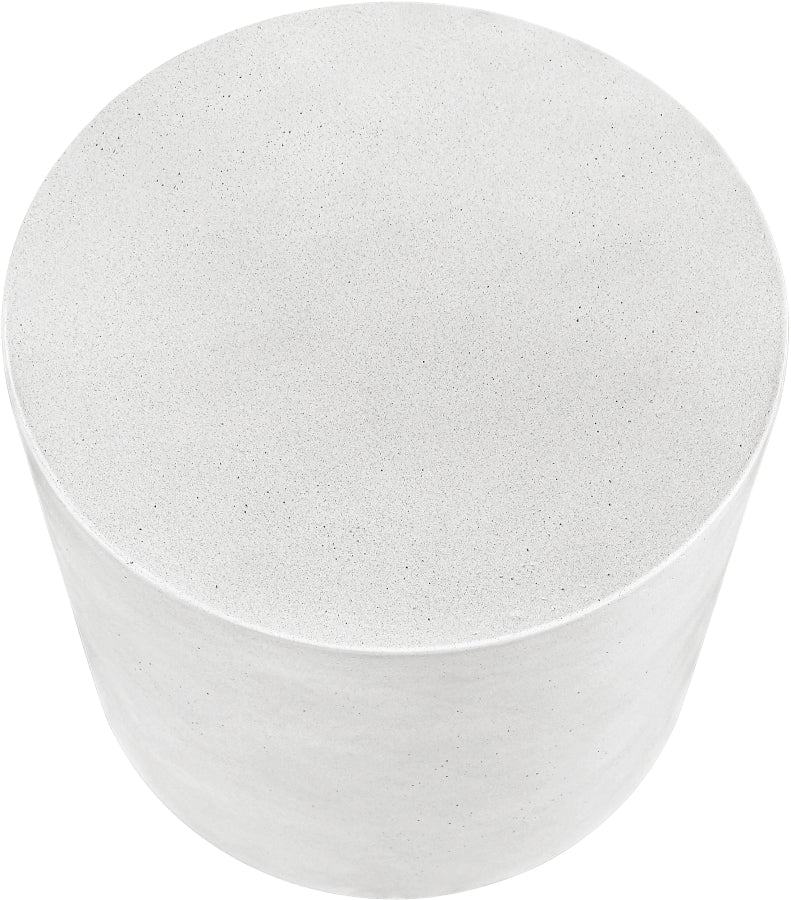 Imperia Concrete Indoor/Outdoor End / Side Table in White - 99060White-ET