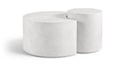 Imperia Concrete Indoor/Outdoor Modular Coffee Table in White - 99060White-CT-2PC