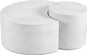 Imperia Concrete Indoor/Outdoor Modular Coffee Table in White - 99060White-CT-2PC