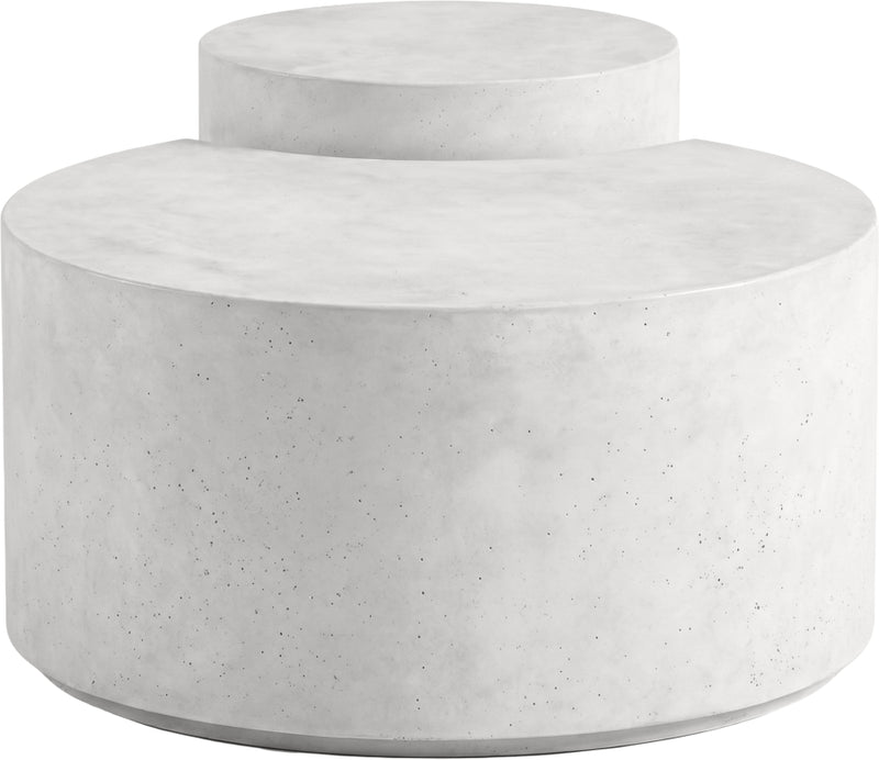 Imperia Concrete Indoor/Outdoor Modular Coffee Table in White - 99060White-CT-2PC