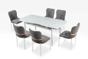 Inci Diningroom (Dining Table & 6 Dining Chair) in Walnut - 115-INC-SET-WL