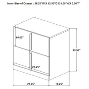 Ines 2-drawer Nightstand Bedside Table White High Gloss - 223092