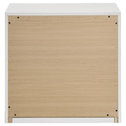 Ines 2-drawer Nightstand Bedside Table White High Gloss - 223092