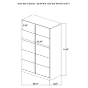 Ines 5-drawer Bedroom Chest of Drawers White High Gloss - 223095