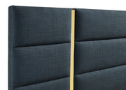 Ines 56-inch Fabric Upholstered Eastern King Panel Bed Navy - 223091NVYKE