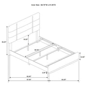 Ines 56-inch Fabric Upholstered Queen Panel Bed Grey - 223091GRYQ