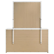Ines 6-drawer Bedroom Dresser with Mirror White High Gloss - 223093M
