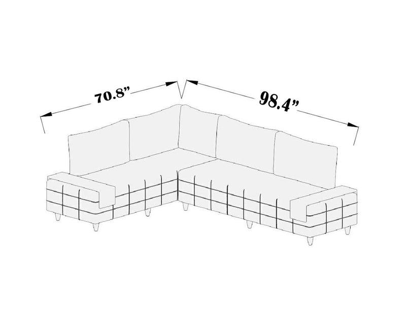 Inferno Sectional in Yellow - 700-INF-YELLOW-S