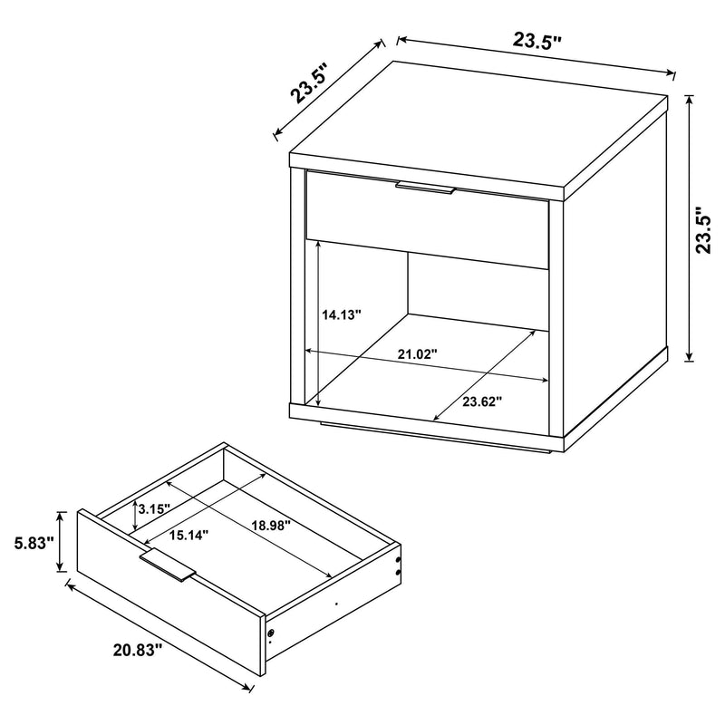 Ingram 2-Piece Coffee and End Table Set with Storage Latte - 710978-S2