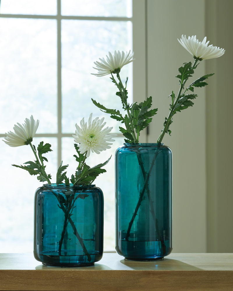 Inisland Teal Vase Set (Set of 2) - A2000797A1