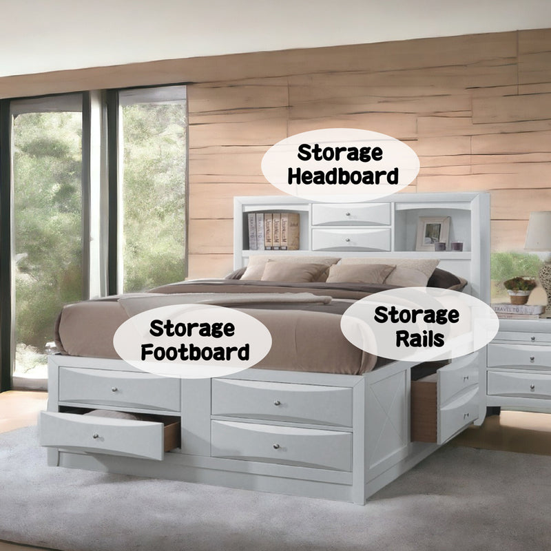Ireland EK Bed W/Storage - 21696EK