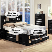 Ireland Queen Bed W/Storage - 21610Q