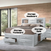 Ireland Queen Bed W/Storage - 21700Q
