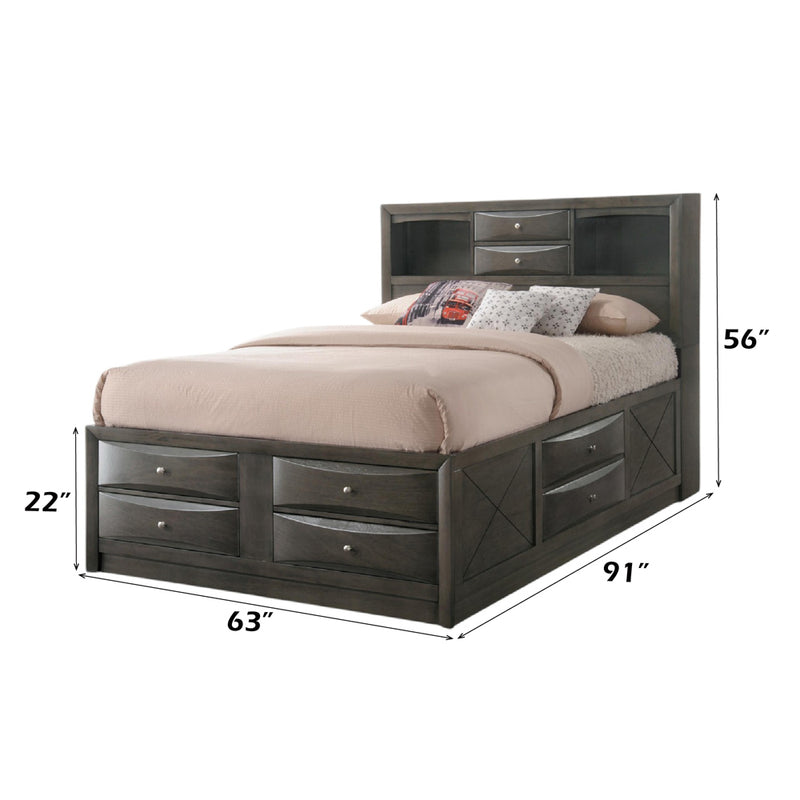 Ireland Queen Bed W/Storage - 22700Q