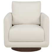 Iris Fabric Upholstered Swivel Accent Chair Ivory - 903255