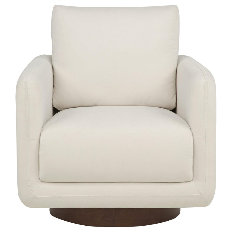 Iris Fabric Upholstered Swivel Accent Chair Ivory - 903255
