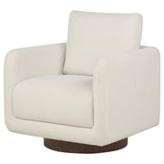 Iris Fabric Upholstered Swivel Accent Chair Ivory - 903255