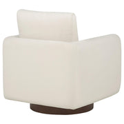 Iris Fabric Upholstered Swivel Accent Chair Ivory - 903255