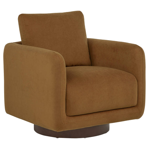 Iris Fabric Upholstered Swivel Accent Chair Rust - 903256