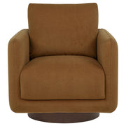 Iris Fabric Upholstered Swivel Accent Chair Rust - 903256