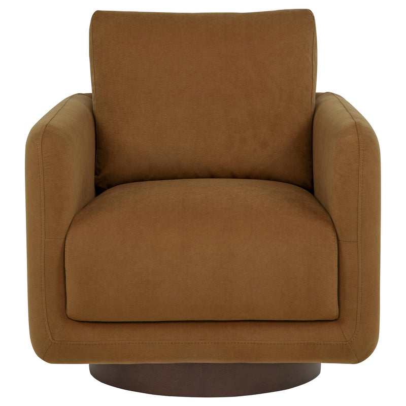 Iris Fabric Upholstered Swivel Accent Chair Rust - 903256