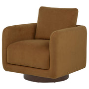 Iris Fabric Upholstered Swivel Accent Chair Rust - 903256