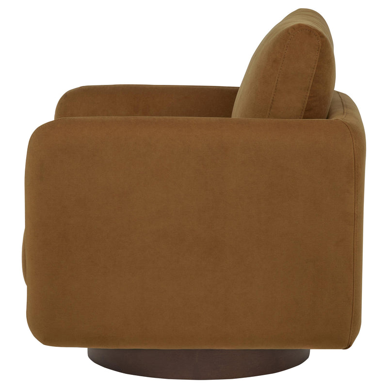 Iris Fabric Upholstered Swivel Accent Chair Rust - 903256