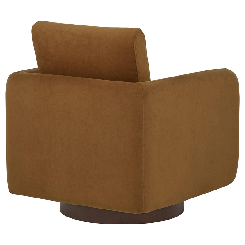 Iris Fabric Upholstered Swivel Accent Chair Rust - 903256