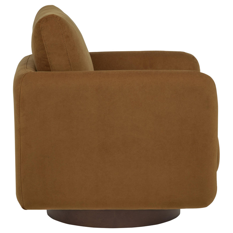 Iris Fabric Upholstered Swivel Accent Chair Rust - 903256