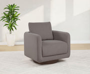 Iris Fabric Upholstered Swivel Accent Chair Stone - 903258