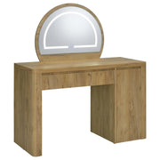 Irwin Vanity Table with LED Mirror and Storage Rustic Oak - 935790