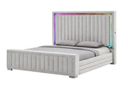 Elias Grey Queen Bed With Immersive Sound - ELIAS-GREY-QB W/ IS